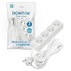 Удлинитель 4х3м без заземл. 10А IP20 2.2кВт ПВС 2х1 бел. DOMTOK 2356