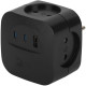 Разветвитель 4-м SP-4-3USBAC-B + 3 USB A+C со шторками 10А чер. Эра Б0069084