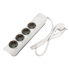 Удлинитель 4х5м с заземл. с выкл. бел. ET-04-500W (4х5.0) JAZZway 5051836