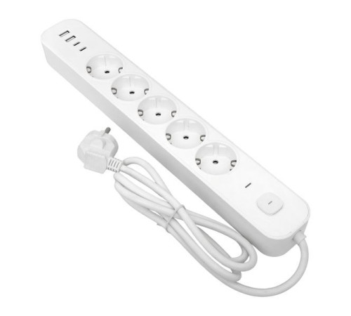 Удлинитель 5х5м IP20 2USB 2.4А+2type-C LUX 1.5кв.мм EKF UBA-LUX-505-TC