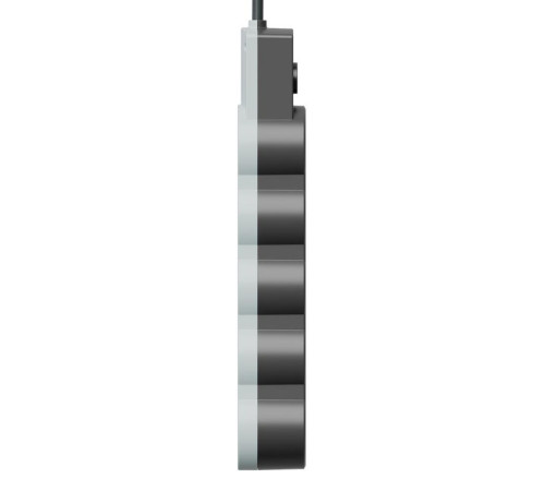 Удлинитель 3х1.5м с заземл. 10А IP20 USB 2500Вт 220В ПВС 3х1 с выкл. черн. КОСМОС YKsm1.5m4g-Z-VU10А-B