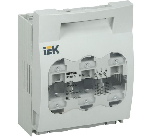 Выключатель-разъединитель-предохранитель 250А IEK SRP-20-3-250