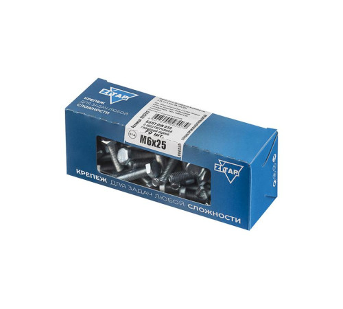 Болт с шестигранной головкой М6х25 DIN 933 оцинк. (уп.70шт) Tech-Krep/Zitar 105202