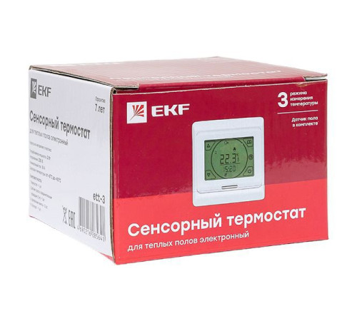 Термостат сенсорный электронный для теплых полов 16А 230В PROxima EKF ett-3
