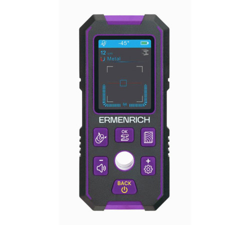 Детектор скрытой проводки Ping SM70 фиолет. Ermenrich 83841
