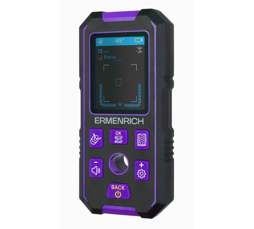 Детектор скрытой проводки Ping SM70 фиолет. Ermenrich 83841