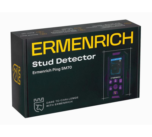 Детектор скрытой проводки Ping SM70 фиолет. Ermenrich 83841