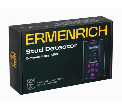 Детектор скрытой проводки Ping SM90 фиолет. Ermenrich 83842