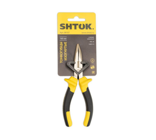 Тонкогубцы изогнутые 1000В 160мм (08107) SHTOK 376277