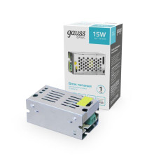 Блок питания для светодиодной ленты Basic 15Вт 12В IP20 (драйвер) GAUSS BT500