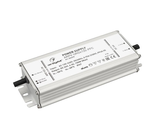 Блок питания ARPV-UH24150-PFC 24В 6.3А 150Вт IP67 метал. 7 лет Arlight 024270