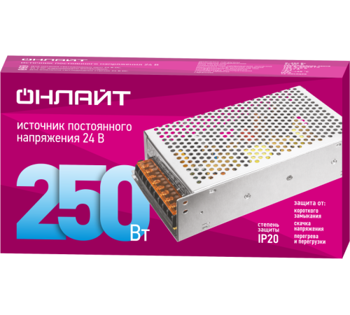 Драйвер для светодиодной ленты 90 645 OD-P250-IP20-24V ОНЛАЙТ 90645