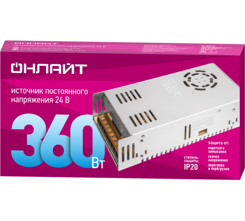 Драйвер для светодиодной ленты 90 646 OD-P360-IP20-24V ОНЛАЙТ 90646