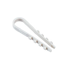 Дюбель-хомут PCD-R 05-10-45-100WH для круглого кабеля PA6.6 бел. (уп.100шт) JazzWay 5054783