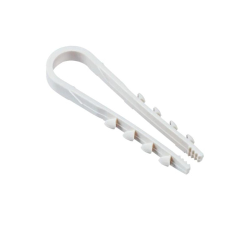 Дюбель-хомут PCD-R 19-25-65-100WH для круглого кабеля PA6.6 бел. (уп.100шт) JazzWay 5054820