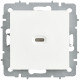 Розетка СП BRITE РЮ12-1-БрАБ USB C 65Вт высокоскор. заряд. арктич. бел. IEK BR-U13-065-K91