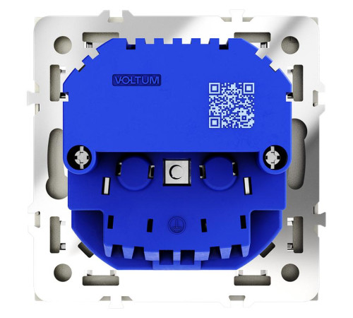 Розетка 1-м СП S70 16А с USB A+С с заземл. защ. шторки механизм шелк Voltum VLS040504