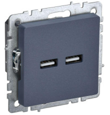 Розетка BRITE USB A+A 3.1А РЮ10-1-БрМ маренго IEK BR-U21-D31-K35