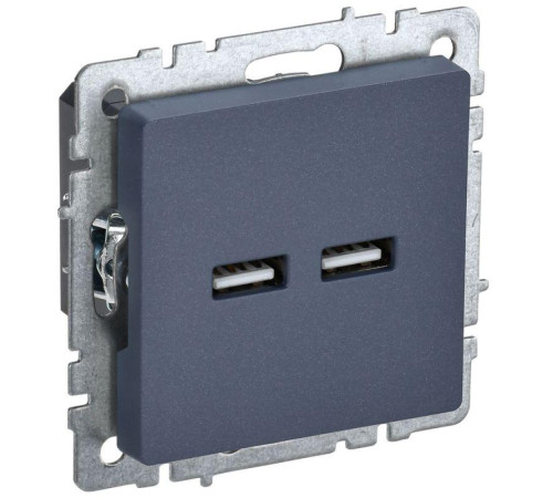 Розетка BRITE USB A+A 3.1А РЮ10-1-БрМ маренго IEK BR-U21-D31-K35