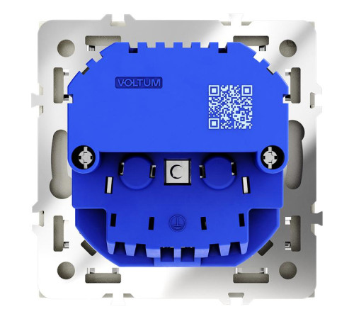 Розетка 1-м СП S70 16А с USB A+A с заземл. защ. шторки механизм шелк Voltum VLS040404