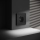Розетка 1-м СП S70 16А с USB A+A с заземл. защ. шторки механизм черн. матов. Voltum VLS040408