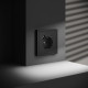 Розетка 1-м СП S70 16А с USB A+С с заземл. защ. шторки механизм черн. матов. Voltum VLS040508