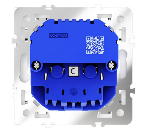 Розетка 1-м СП S70 16А с USB A+С с заземл. защ. шторки механизм бел. матов. Voltum VLS040502