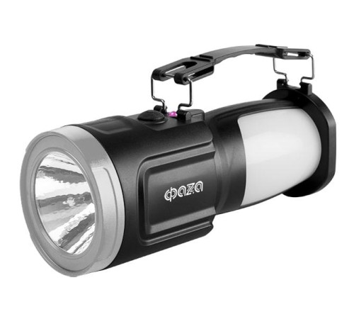 Фонарь аккумуляторный универсальный AccuF8-L1W/L24-bk 1Вт 83лм + боков. панель 24х0.1Вт 132лм аккум. 0.9А.ч ЗУ: сеть/солнечн. панель IP20 черн. ФАZА 5006669