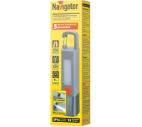 Фонарь аккумуляторный кемпинговый 95 659 NPT-CA27-ACCU пласт. 1XPE 3Вт+1SMD 3Вт li-ion 0.8Ач Navigator 95659