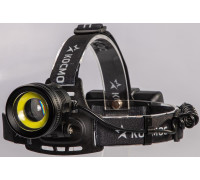 Фонарь налобный аккум. 10Вт P50 LED/Li-ion18650 2х1000мА.ч алюм. КОСМОС (KOC855Lit)