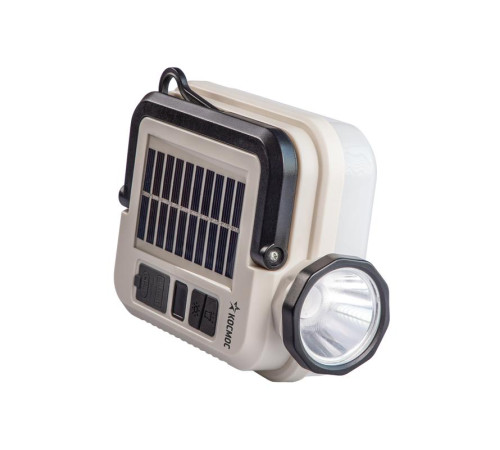 Фонарь кемпинговый аккум. 5Вт Laser Led/59 SMDLed/Li-ion2х18650/2400мА.ч солн. пан КОСМОС(KOC620Lit)