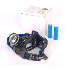 Фонарь аккумуляторный налобный LED5337 3.7В 1LED 5Вт фокус 2 ак. 3 режима USB бокс черн. Ultraflash 15016