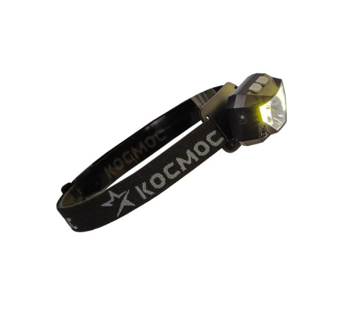 Фонарь налобный аккум. 3Вт XPG 2х3Вт COB/Li-po 1200мА.ч ABS пластик КОСМОС (KOC851Lit)