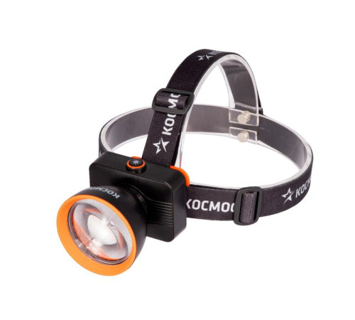 Фонарь налобный аккум. 15Вт Laser LED/ 3000мА.ч ABS пластик линза Френеля КОСМОС (KOC533Lit)