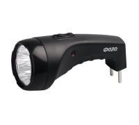 Фонарь аккумуляторный ручной AccuF2-L07-bk 7LED 2 режима: 100проц./25проц. аккум. 0.4А.ч выдвижная вилка индикатор зарядки черн. ФАZА 5000810