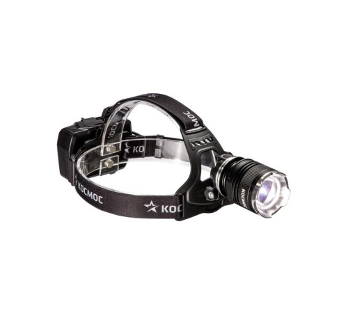 Фонарь налобный аккум. 10Вт P70 LED/Li-ion18650 3х1200мА.ч алюм. КОСМОС (KOC853Lit)