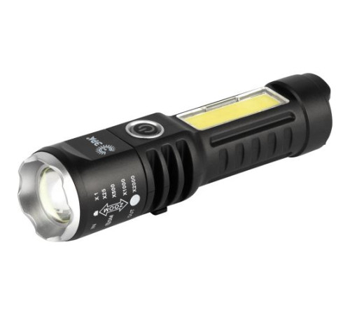 Фонарь светодиодный UA-403 универсальный аккумуляторный 5Вт LED+3Вт COB оптический Zoom 4 режима USB type-C Эра Б0069805