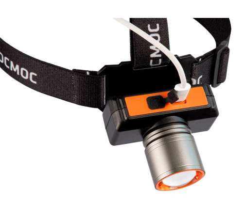 Фонарь налобный аккум. 10Вт Laser LED/ 1200мА.ч ABS пластик + алюм. КОСМОС (KOC534Lit)