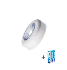 Фонарь-подсветка 1Вт COB LED 3xAAA (R03) корпус ABS-пластик бел. самокл. поверхность в комплекте двустор. скотч КОСМОС KOC305B