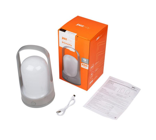 Фонарь Accu5-L60-gy 60SMDх0.5Вт 220лм/350лм/650лм 8000К-9000К (Li-ion аккумулятор 3.7В 18650 3600мАч) диммер IP20 сер. JazzWay 5058323