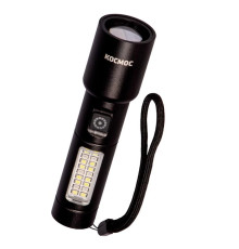 Фонарь ручной аккум. 10Вт LaserLED/широк.cвет/Li-ion 1200мА.ч алюм. КОСМОС (KOC134Lit)