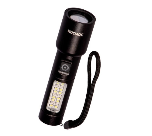 Фонарь ручной аккум. 10Вт LaserLED/широк.cвет/Li-ion 1200мА.ч алюм. КОСМОС (KOC134Lit)