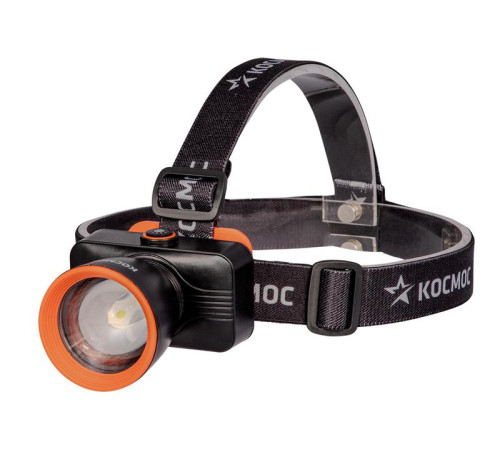 Фонарь налобный аккум. 10Вт Laser LED/ 1200мА.ч ABS пластик линза Френеля КОСМОС (KOC531Lit)