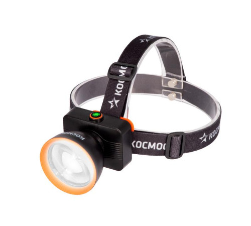 Фонарь налобный аккум. 15Вт Laser LED/ 3000мА.ч ABS пластик линза Френеля КОСМОС (KOC533Lit)