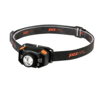 Фонарь аккумуляторный налобный AccuH1-L5WZ-og zoom LED 5Вт + 2хRED SMD IP54 5 режимов: 100проц. 180лм 3.5ч/50проц. 110лм 5.5ч/30проц. 65лм 15ч/красн. 28ч/мигающ. красн. 12ч аккум. 0.8А.ч управл. жестами черн./оранж. JazzWay 5036611