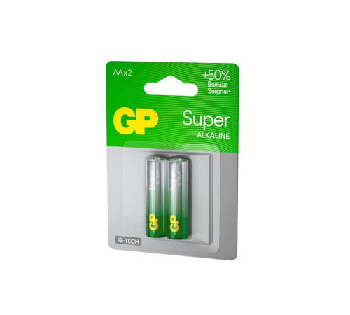 Элемент питания алкалиновый AA/LR6 1.5В Super Alkaline G-Tech (блист.2шт) GP 1223