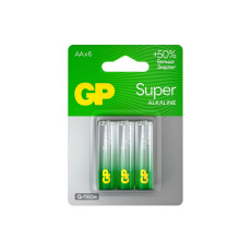 Элемент питания алкалиновый AA/LR6 1.5В Super Alkaline G-Tech (блист.6шт) GP 1228