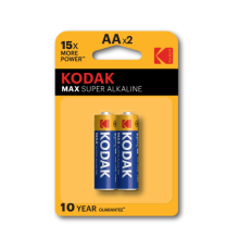 Элемент питания алкалиновый AA/LR6 1.5В MAX SUPER Alkaline (блист. 2шт) KODAK Б0005131