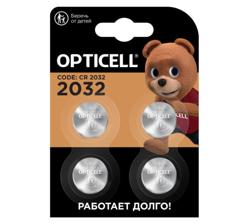Элемент питания литиевый CR2032 (блист.4шт) Specialty Opticell 5060007