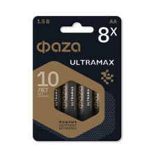 Элемент питания алкалиновый AA/LR6 1.5В ULTRAMAX BL-8 (уп.8шт) ФАZА 5064676